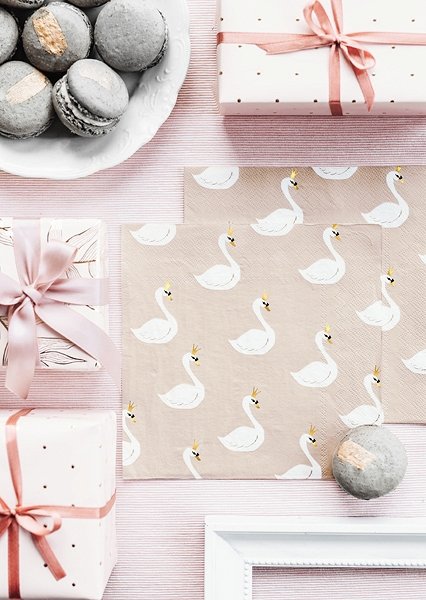 Servietter - Nydelig svane - 20-pakning