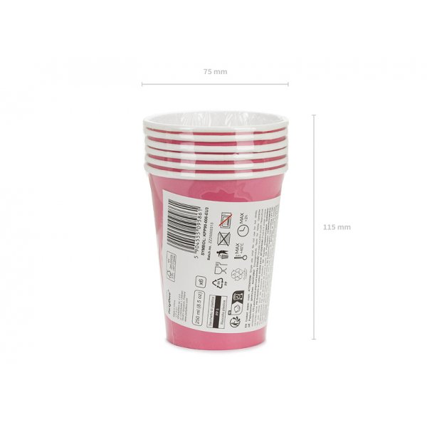 Papirkopp - Mørk rosa - 250ml Papirkopp - Mørk rosa - 250ml