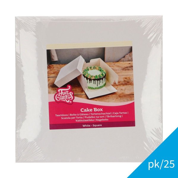 Kakeboks hvit - 28 x 28 x 15 cm - FunCakes Kakeboks hvit - 28 x 28 x 15 cm - FunCakes
