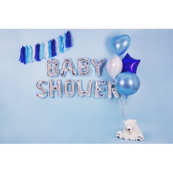 Bokstavballonger - Slv - 35 cm