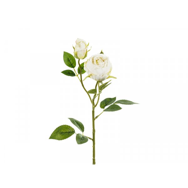 Kunstig blomsterrose - Lys kremfarget - 55 cm Kunstig blomsterrose - Lys kremfarget - 55 cm
