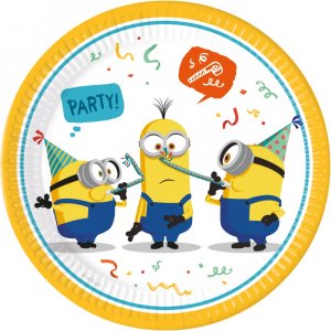Papptallerkener - Minions - 23 cm - 8-pakning