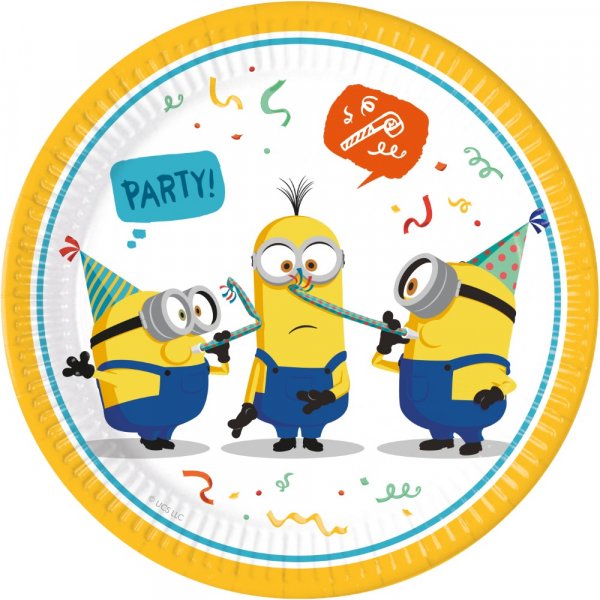 Papptallerkener - Minions - 23 cm - 8-pakning Papptallerkener - Minions - 23 cm - 8-pakning