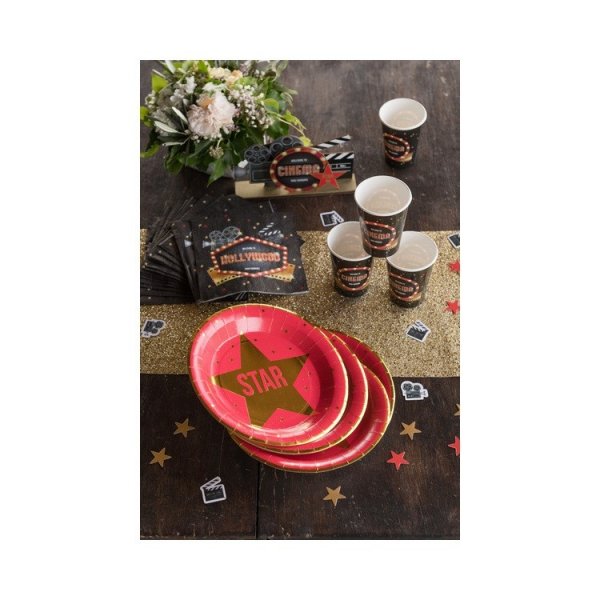 Papptallerkener - Hollywood - 22 cm - 10-pakning Papptallerkener - Hollywood - 22 cm - 10-pakning