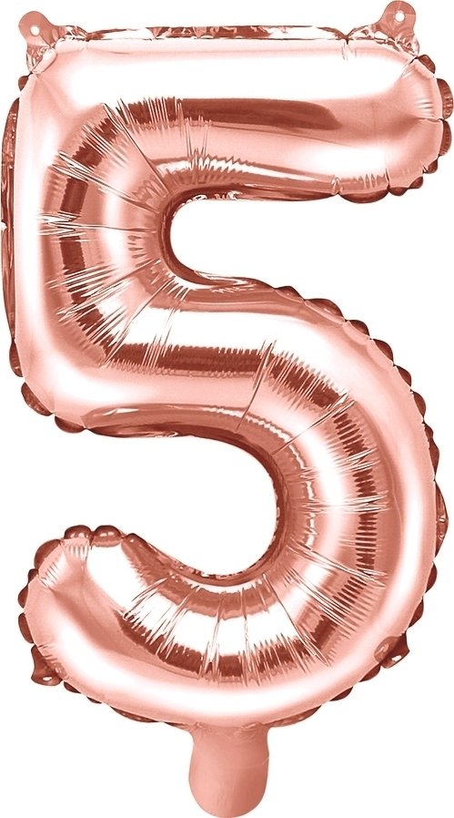 Tallballong – Roségull – 35 cm – Tall: 5 – Tallballonger, Ballonger