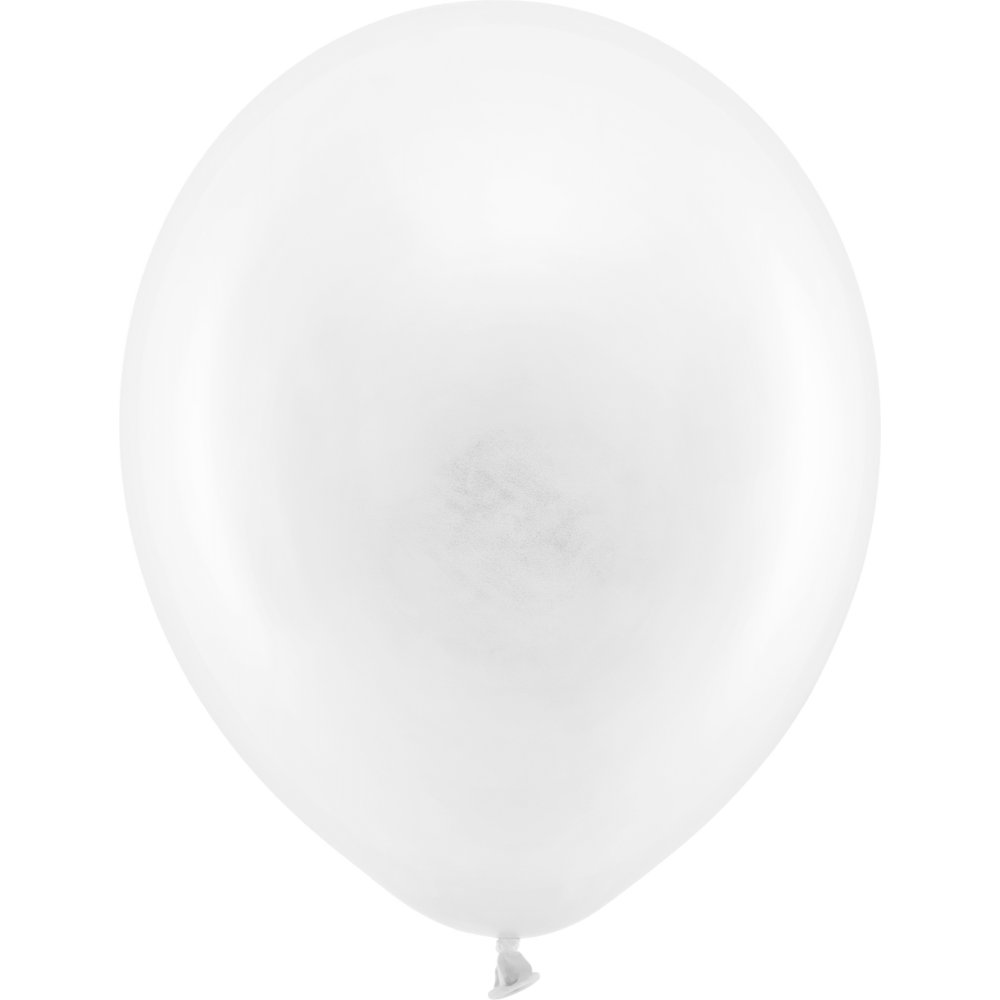 Pastellballonger – Standard 30 cm – Hvit – 10-pakning – Pastell, Ensfargede ballonger, Ballonger