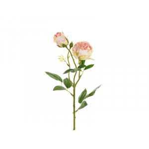 Kunstig blomsterrose - Lys rosa puddertone Kunstig blomsterrose - Lys rosa puddertone