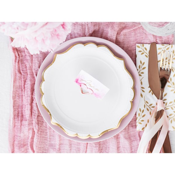 Desserttallerkener - Hvite med gullkant - 6-pakning Desserttallerkener - Hvite med gullkant - 6-pakning