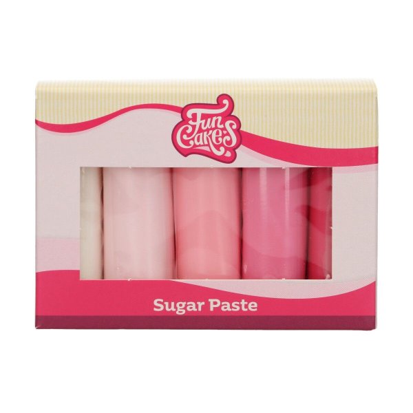 Sugarpaste - Mixpack - Rosa - FunCakes - 5x100g Sugarpaste - Mixpack - Rosa - FunCakes - 5x100g