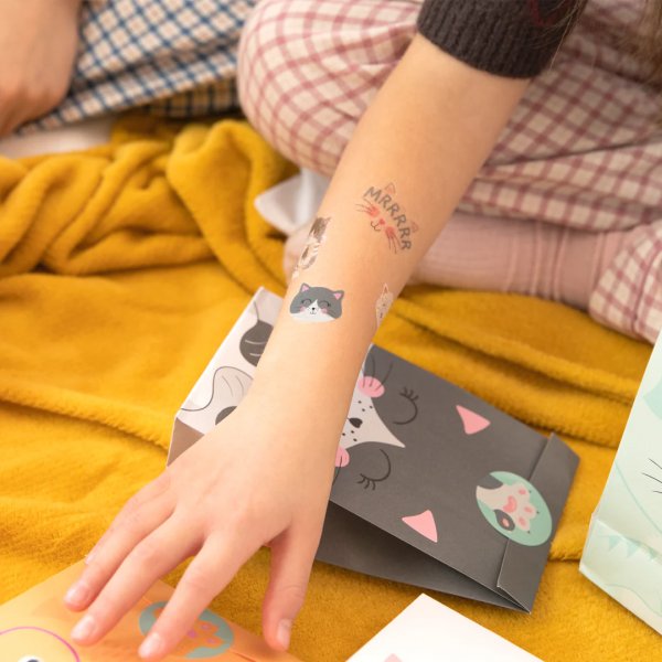 Tatoveringer - Pastellkatter - 23 stk Tatoveringer - Pastellkatter - 23 stk