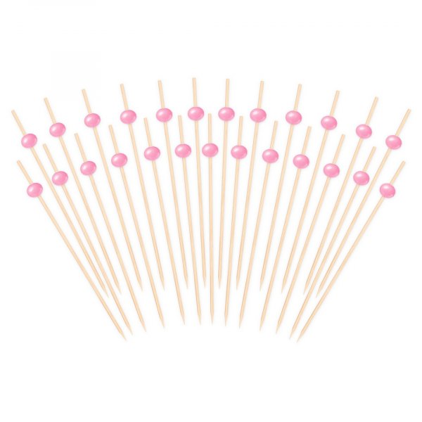 Snackpinner/Drikkepinner - Rosa - 12 cm - 25 stk