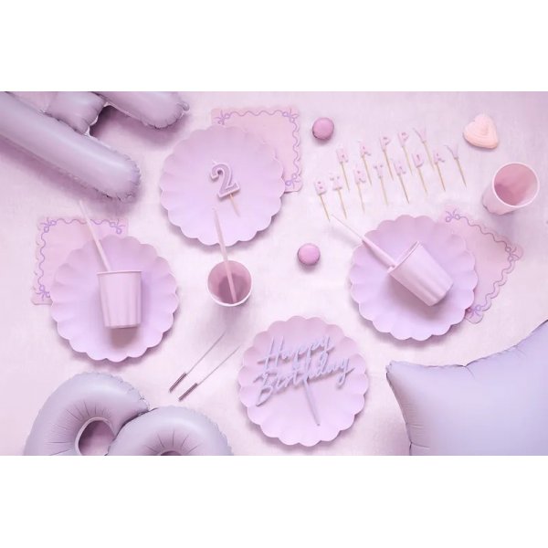 Gjenbrukbare plastkopper - lilla - 4-pakning