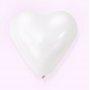 Hjerteballonger - Hvite - 6 stk Hjerteballonger - Hvite - 6 stk