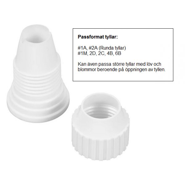 Koblingsstykke for tyll - Stor - Wilton