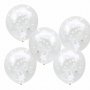 Konfettiballonger - Hvite - 5-pakning Konfettiballonger - Hvite - 5-pakning