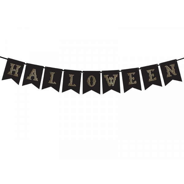 Vimpel - Halloween - Black & Gold