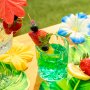 Snackpinner/Drikkepinner - Sm� blomstermiks - 12 cm - 25 stk