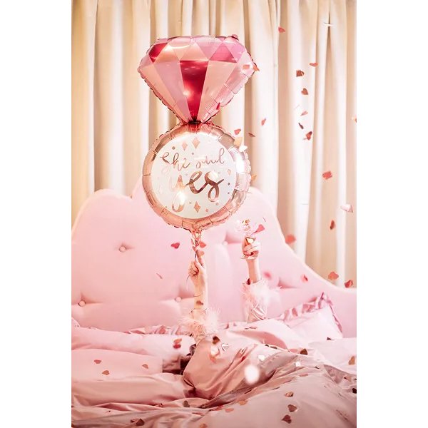 Folieballong - Forlovelsesring - Hun sa ja