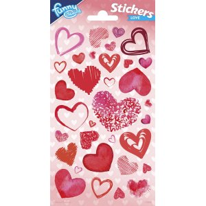 Klistremerker - Hjerter - Glitter Klistremerker - Hjerter - Glitter