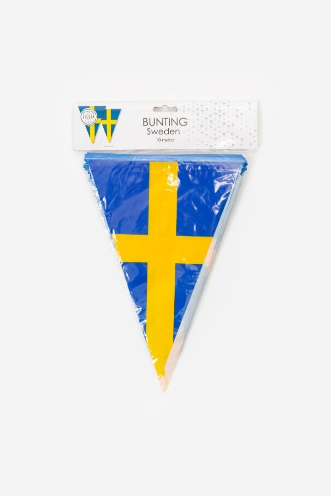 Flagggirlander – Svensk flagg – 10 m – Studentdekorasjon, Student