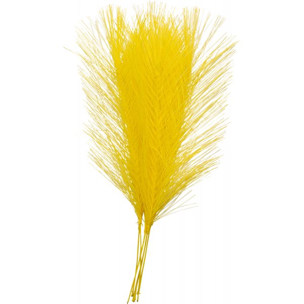Syntetiske fjr - Gul - 5-pakning