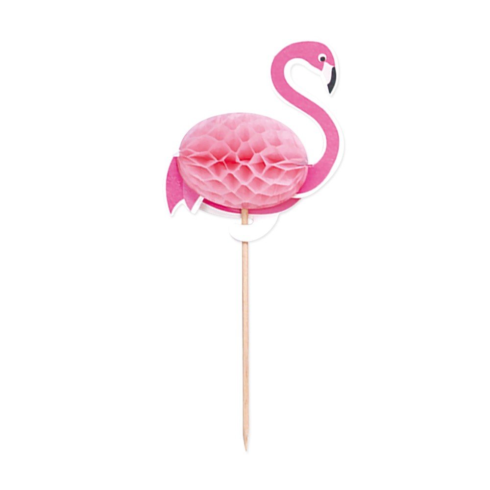 Kakepinner - Flamingoer - Aloha - 10 stk - Cake Picks