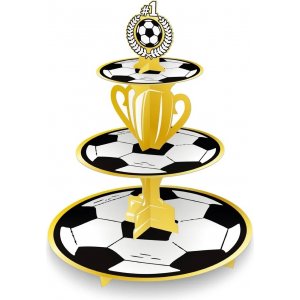 Cupcake-stativ - Fotball - 3 etasjer Cupcake-stativ - Fotball - 3 etasjer