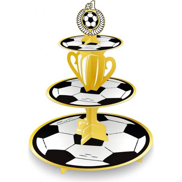 Cupcake-stativ - Fotball - 3 etasjer Cupcake-stativ - Fotball - 3 etasjer