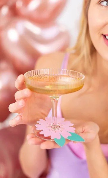 Drikkelapper - Blomster - 10-pakning