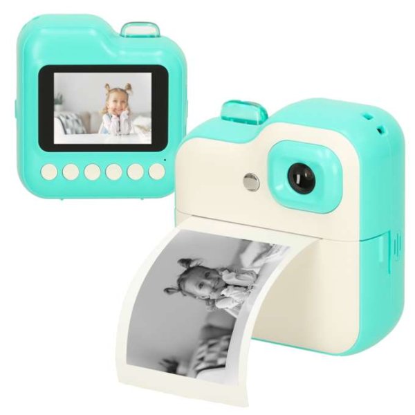 Instantkamera med termisk skriver 24MP 32GB SD-kort gr�nn - inkl. 3 papirruller