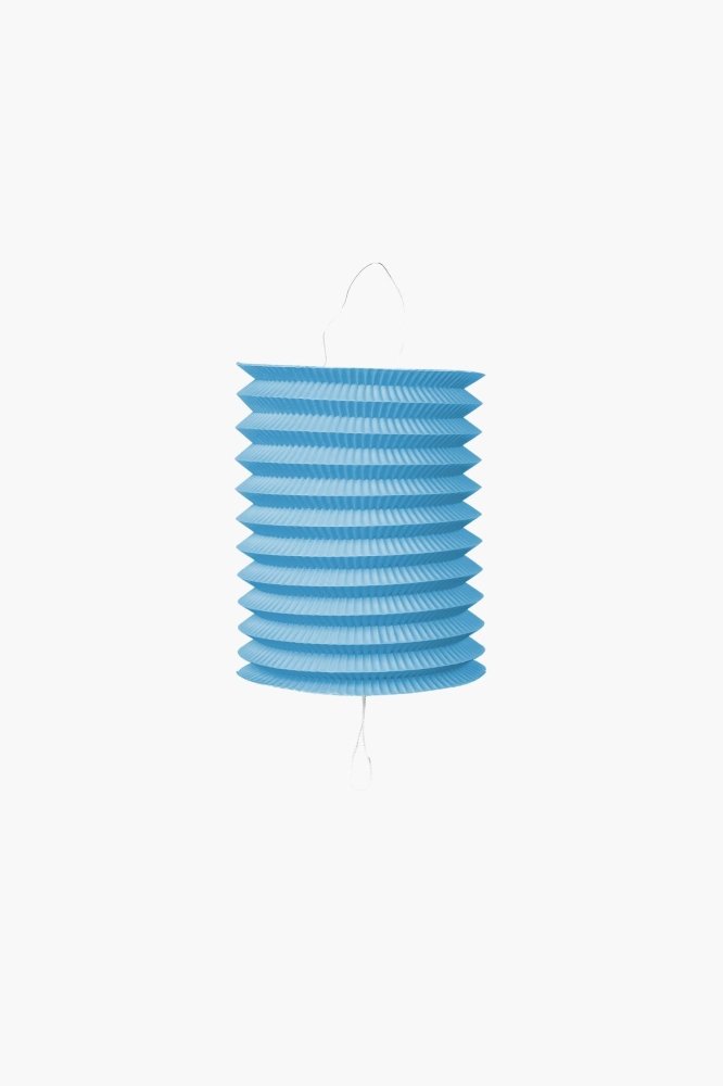 Lanterne – Papir – Babyblå – 16 cm – Lamper og lykter til bryllup, Bryllupsdekorasjoner