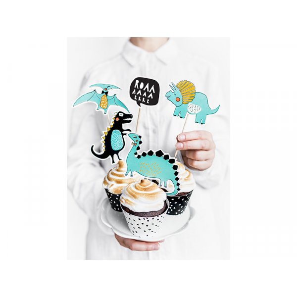 Kakepinner - Dinosaurer - 5 stk Kakepinner - Dinosaurer - 5 stk