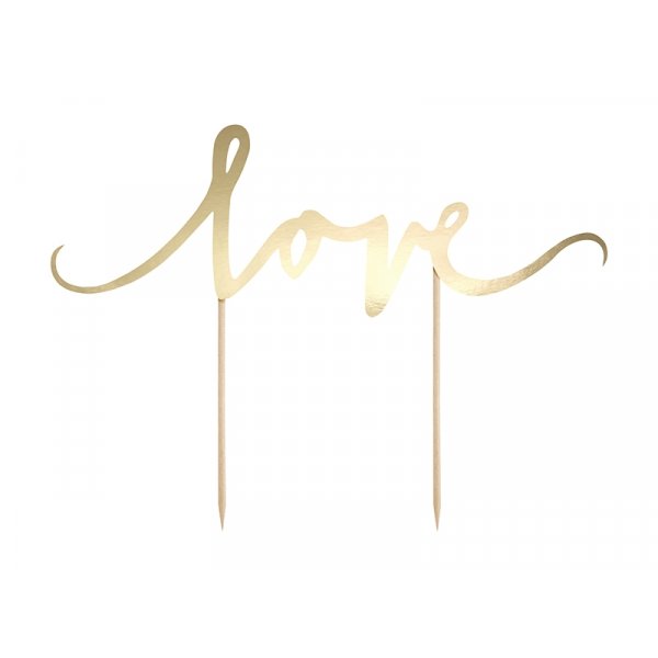 Kaketopper - kjærlighet - Gull Kaketopper - kjærlighet - Gull