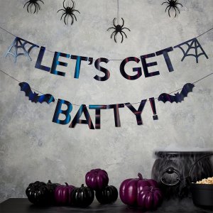 Girlander - La oss bli Batty - Svart/Iriserende