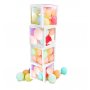 Ballongdekoration - Klossar - Transparent/Vit