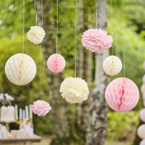 Pomponer og honningkaker - 8-pakning - Rosa/Elfenben Pomponer og honningkaker - 8-pakning - Rosa/Elfenben