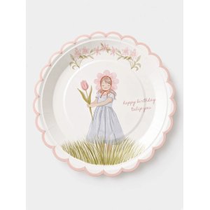 Papptallerkener - Hagefest - Lavendelbl� - 22 cm - 8-pakning