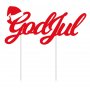 Kakedekorasjon - God jul - Rød Kakedekorasjon - God jul - Rød