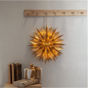 Julestjerne - Flake 45 cm - Gull
