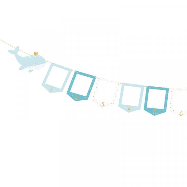 Fotogirlander - Hval - Blå/Gull Fotogirlander - Hval - Blå/Gull