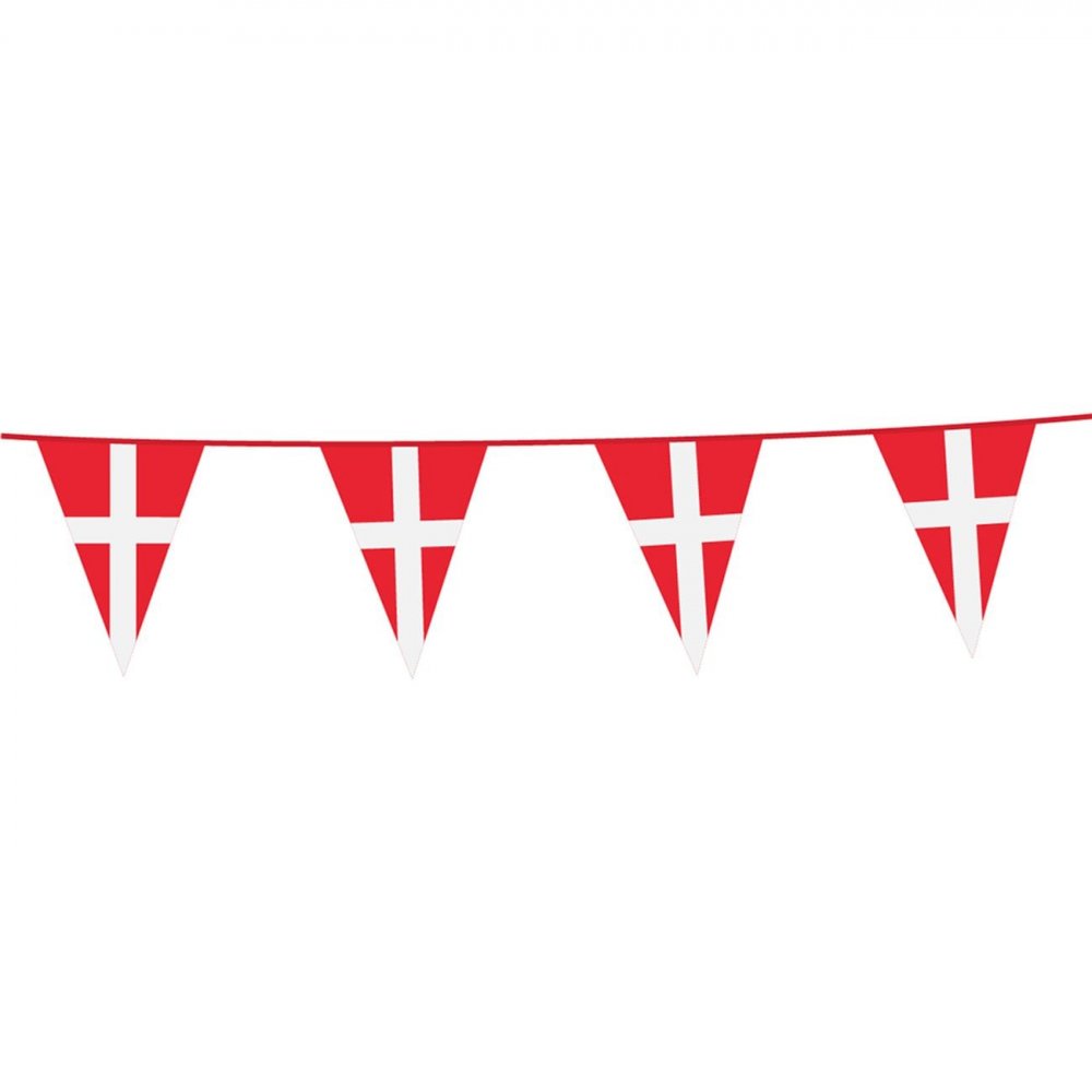 Girlander Danmark – 10 meter – Vimpler, Hengende dekorasjoner