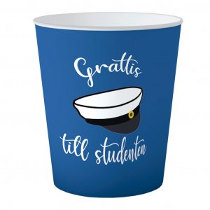 Papirkopper - Gratulerer med uteksamineringen - Bl - 8-pakning