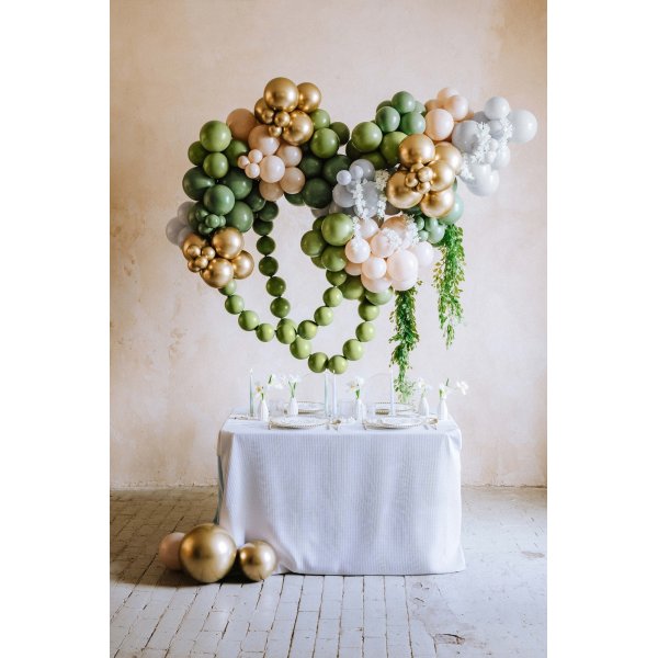 Miniballonger Pastell - Premium 12 cm - Rosmaringrnn - 10-pakning