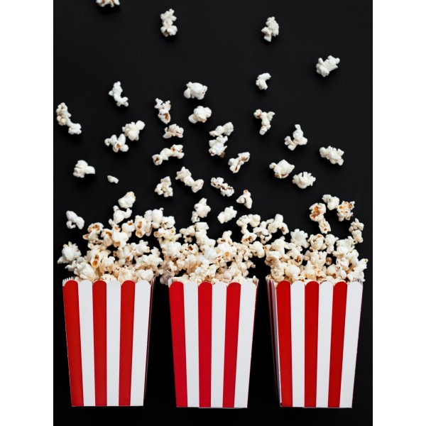 Popcornbokser - Rød/hvit - 6-pakning Popcornbokser - Rød/hvit - 6-pakning
