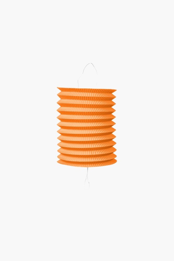 Lanterne – Papir – Oransje – 16 cm – Lamper og lykter til bryllup, Bryllupsdekorasjoner