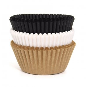 Muffinsformer - 75-pakning - Svart/Hvit/Natur