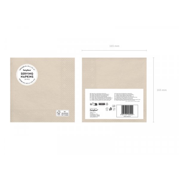 Papirservietter - Beige Papirservietter - Beige