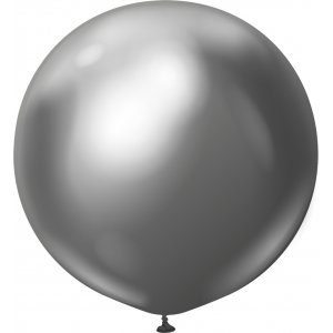 Ballonger ensfargede - Premium 90 cm - Space Grey Chrome - 2-pakning