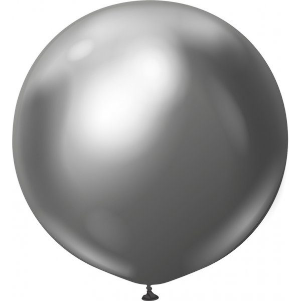Ballonger ensfargede - Premium 90 cm - Space Grey Chrome - 2-pakning Ballonger ensfargede - Premium 90 cm - Space Grey Chrome - 2-pakning
