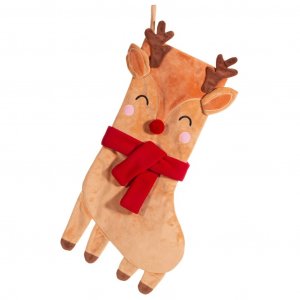 Julestrømpe - Sass & Belle - Reinsdyr med skjerf Julestrømpe - Sass & Belle - Reinsdyr med skjerf